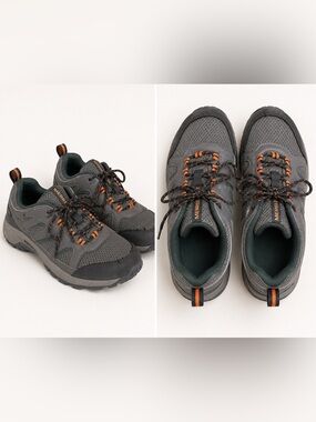 Merrell Waterproof Hiking Trail Shoes Gray Orange Women's US 4 Outdoor Comfort